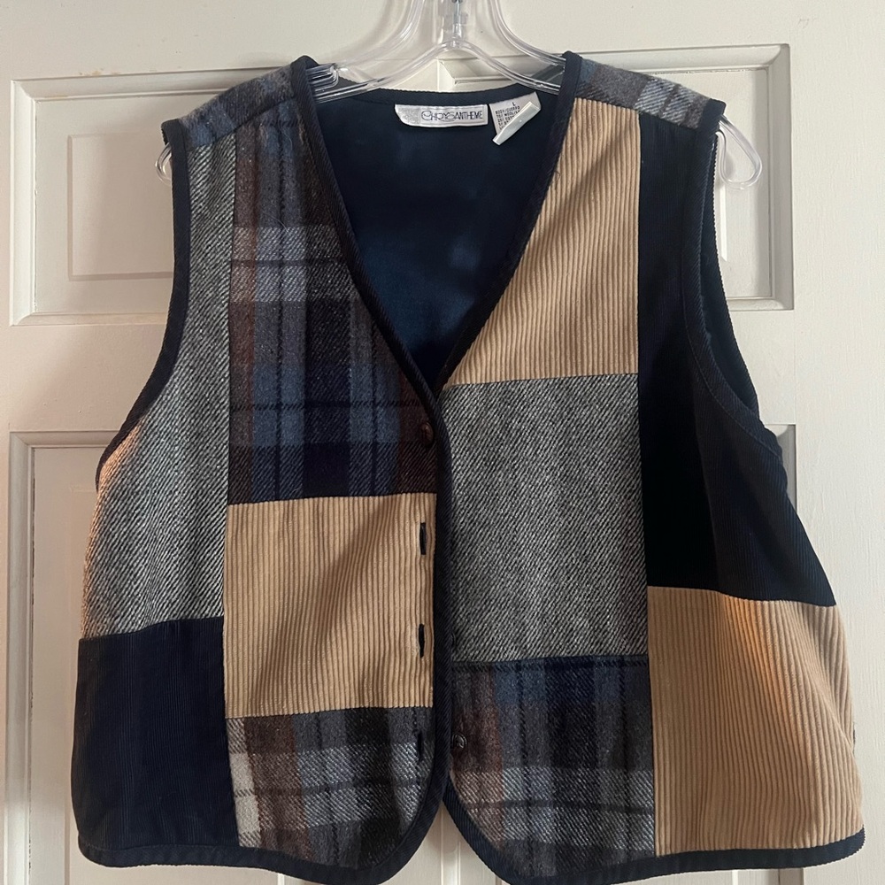 Vintage wool Patchwork Vest